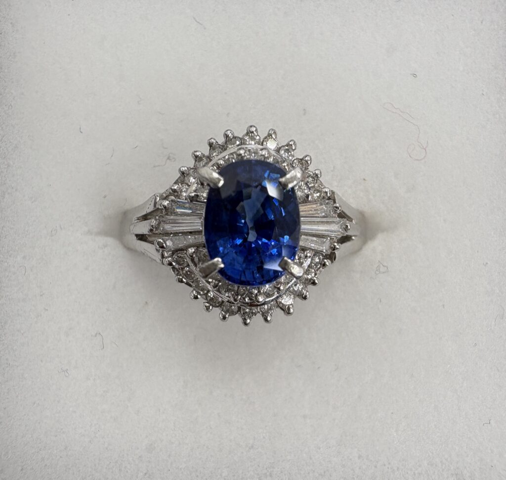 越谷市東越谷で買取可能なサファイヤとメレダイヤリング｜ジュエリー査定